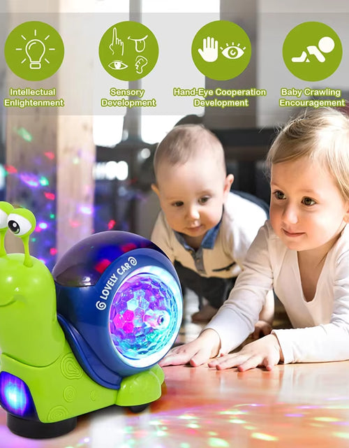 Load image into Gallery viewer, Crawling Crab Snail Baby Toy Walking Tummy Time Dancing Early Educational Interactive Musical Light Toys Toddler for Kids Gifts
