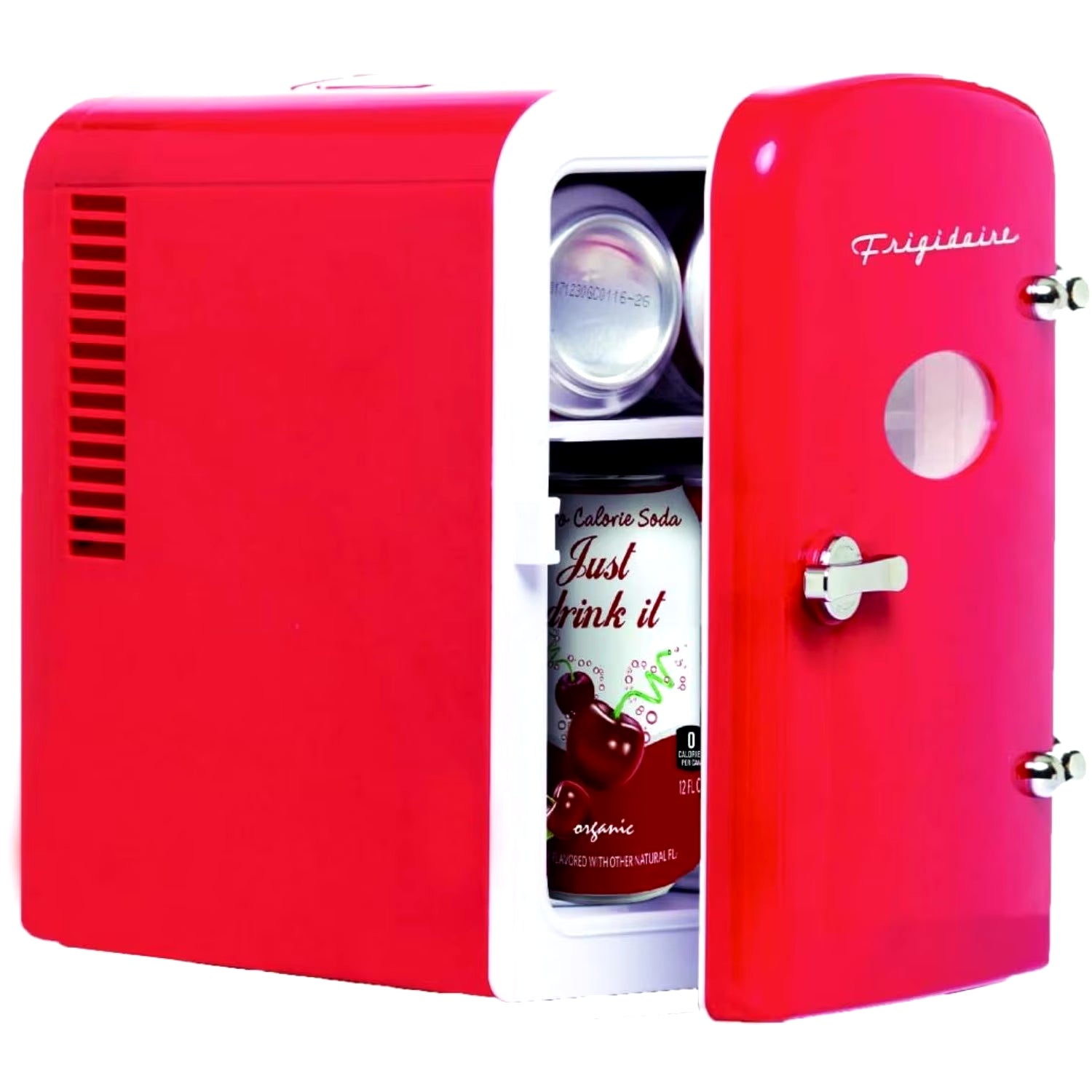 EFMIS129-RED Mini Portable Compact Personal Fridge Cooler, 1 Gallons, 6 Cans