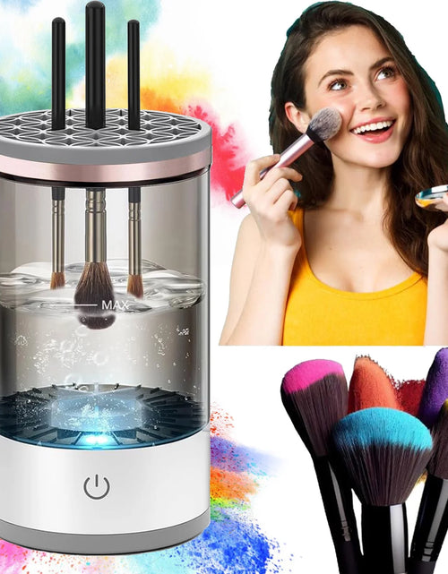 Load image into Gallery viewer, Electric , Cosmetic Brush Cleaner, Automatic Spinning  for All Size Makeup Brush, Gift for Women Wife Friend
