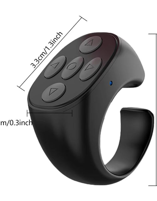 Load image into Gallery viewer, Fingertip Ring Gadget Page Turner Browsing Controller for Mobile Phone, Flipping Selfie Video Bluetooth Remote Control 
