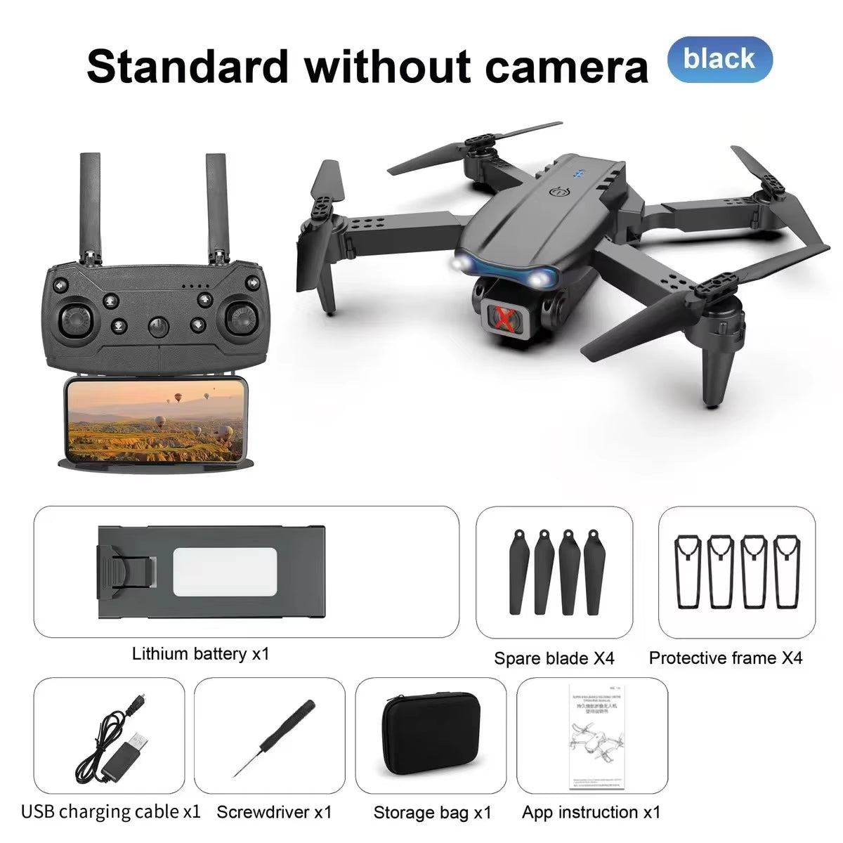 4K HD Single Camera with GPS 5G WIFI Wide Angle FPV Real-Time Transmission RC Folding Aircraft Professional Drone K3/E99