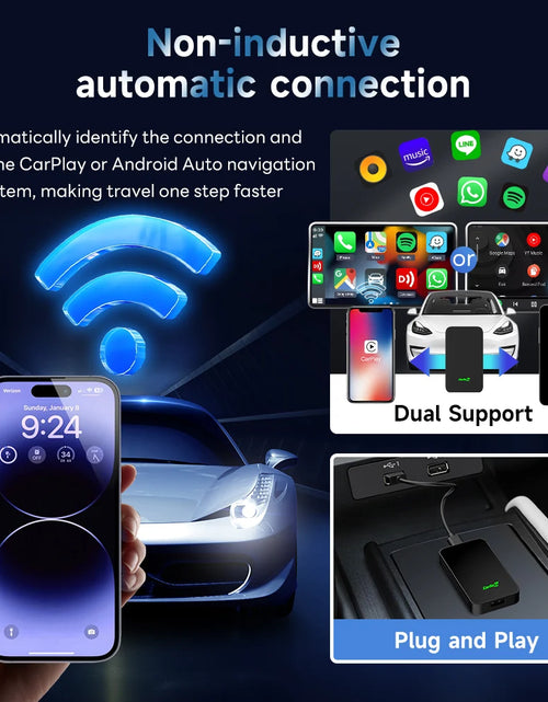 Load image into Gallery viewer, 2Air  5.0 Wireless Carplay Wireless Android Auto Box 2.4G &amp; 5.8Ghz Wifi BT Auto Connect Plug&amp;Play for Wired AA CP Cars
