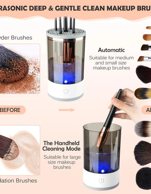 Load image into Gallery viewer, Electric , Cosmetic Brush Cleaner, Automatic Spinning  for All Size Makeup Brush, Gift for Women Wife Friend
