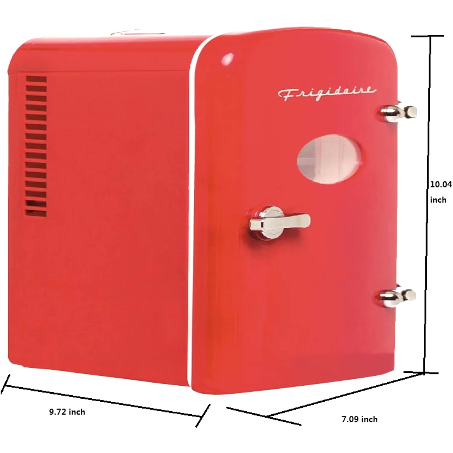 EFMIS129-RED Mini Portable Compact Personal Fridge Cooler, 1 Gallons, 6 Cans