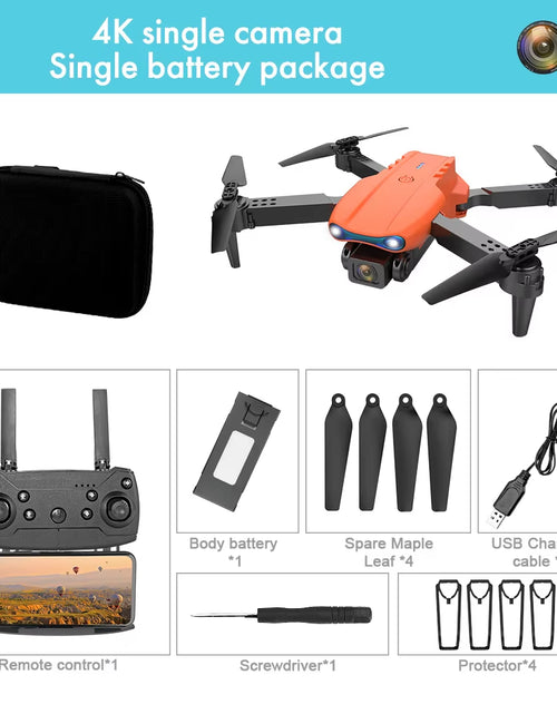 Load image into Gallery viewer, 4K HD Single Camera with GPS 5G WIFI Wide Angle FPV Real-Time Transmission RC Folding Aircraft Professional Drone K3/E99
