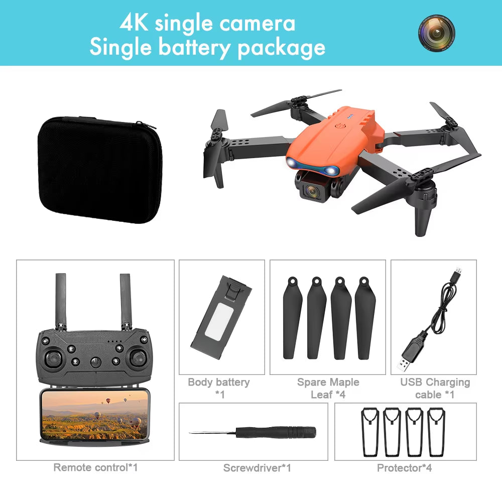 4K HD Single Camera with GPS 5G WIFI Wide Angle FPV Real-Time Transmission RC Folding Aircraft Professional Drone K3/E99