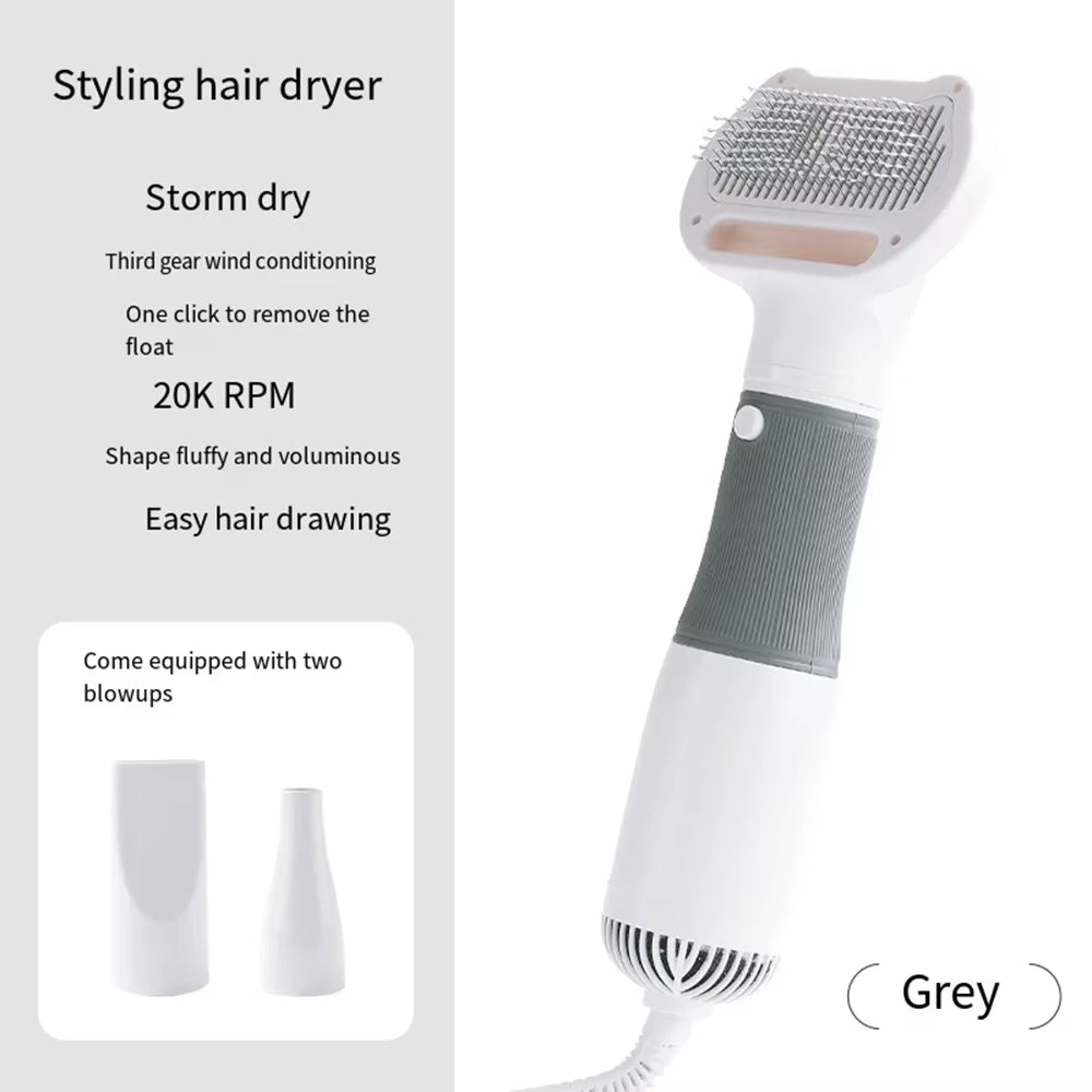 110V Puppy Pet Hair Dryer Drying Brush Hair Comb Dog Grooming Hairdressing