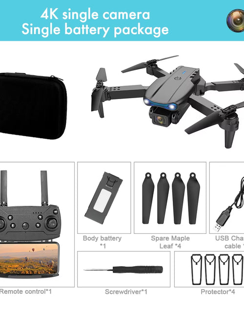 Load image into Gallery viewer, 4K HD Single Camera with GPS 5G WIFI Wide Angle FPV Real-Time Transmission RC Folding Aircraft Professional Drone K3/E99
