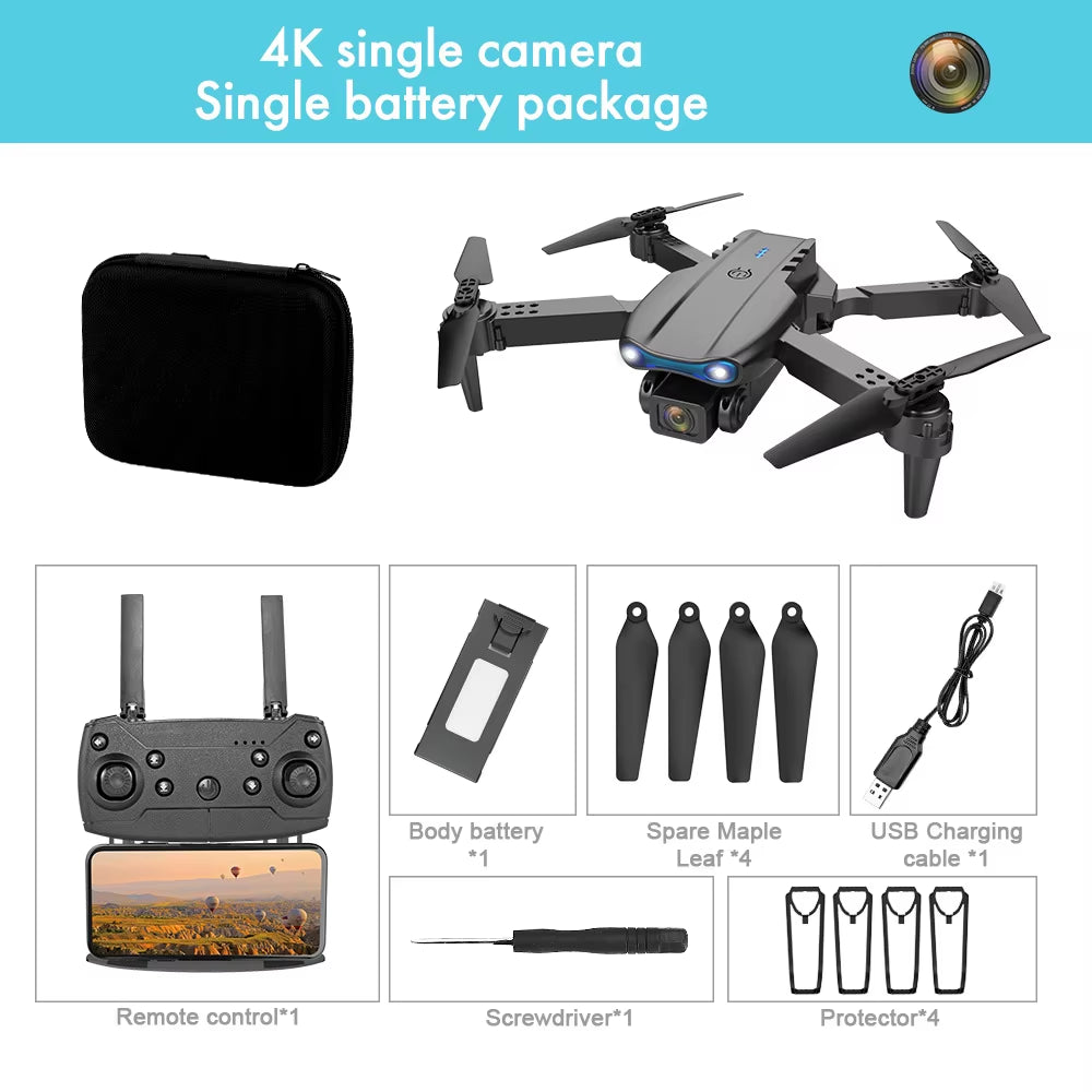 4K HD Single Camera with GPS 5G WIFI Wide Angle FPV Real-Time Transmission RC Folding Aircraft Professional Drone K3/E99