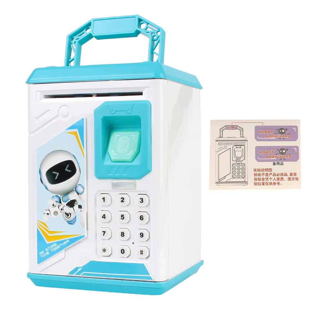 ATM Password Money Box Christmas Gift for Kids Electronic Cash Coins Saving Bank Fingerprint Piggy Bank