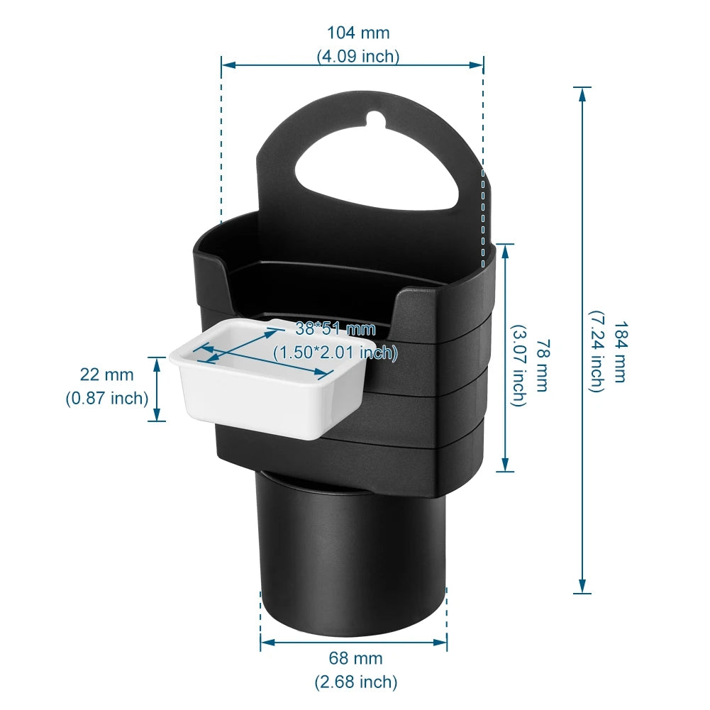 Car Accessories French Fry Holder with Mounting Holds Fries Chips, Ketchup, Sauce & More