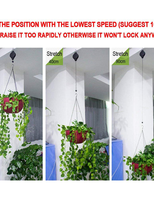 Load image into Gallery viewer, 4PCS Retractable Pulley Hook Hanging Pull down Hanger for Garden Flower Plant US
