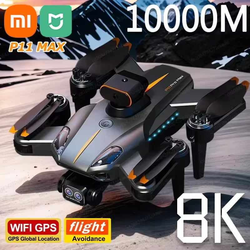 XIAOMI  P11S Drone 8K GPS Professional HD Aerial Photography Dual-Camera Omnidirectional Obstacle Avoidance Quadrotor Drone