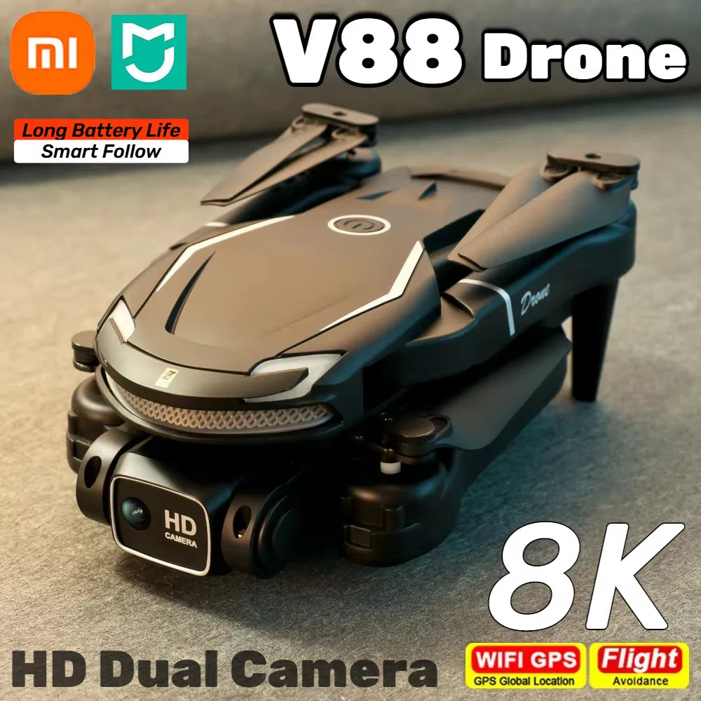 Xiaomi  V88 Drone 8K Professional HD Dual Camera 5G GPS Obstacle Avoidance Photography Optical Flow Foldable Toy UAV