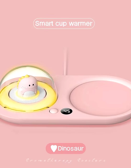 Load image into Gallery viewer, 110V-220V Cup Heater Coffee Mug Warmer Appointment Heating Electric Hot Plate 3 Gear Temperature Warmer Coaster with Night Light
