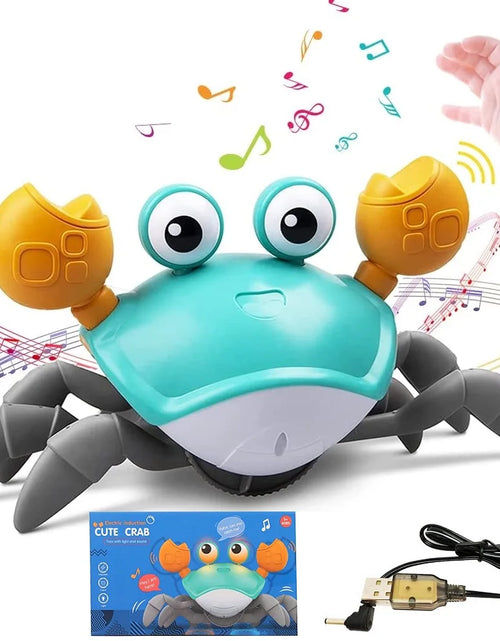 Load image into Gallery viewer, Dancing Crab Run Away Toy for Babies Crawling Interactive Escape Crabs Fujão Toys Baby Birthday Gift VIP Dropshipping with Box
