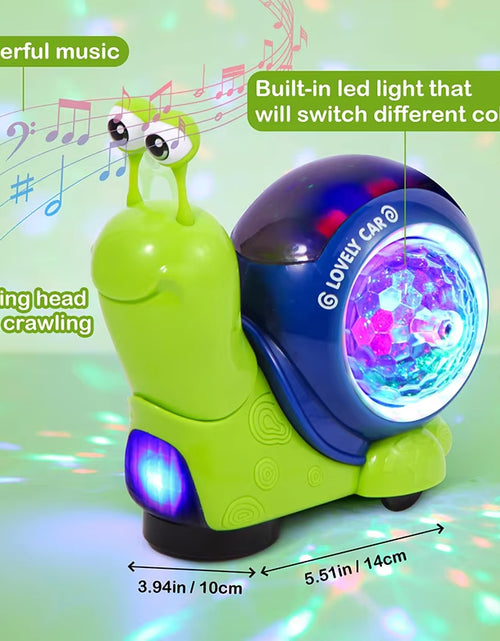 Load image into Gallery viewer, Crawling Crab Snail Baby Toy Walking Tummy Time Dancing Early Educational Interactive Musical Light Toys Toddler for Kids Gifts
