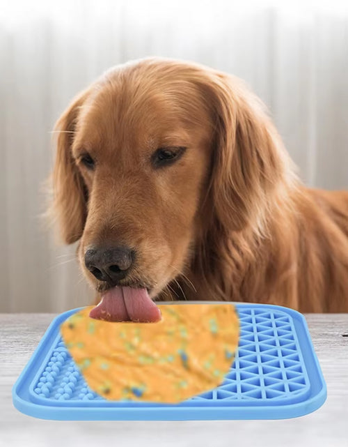 Load image into Gallery viewer, Dog Licking Mat Slow Food Mat Drizzling Licking Pad Suction Cup Slow Food Mat Silicone Slow Food Mat Pet Dog Licking Mat
