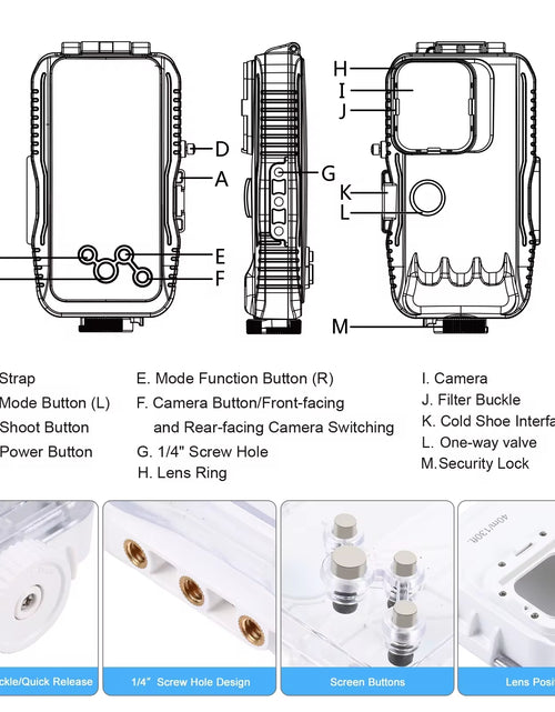 Load image into Gallery viewer, PULUZ 40M/130Ft Waterproof Diving Case for  15 14 13 12 11 Pro Max plus with One-Way Valve Underwater Video Housing Cover
