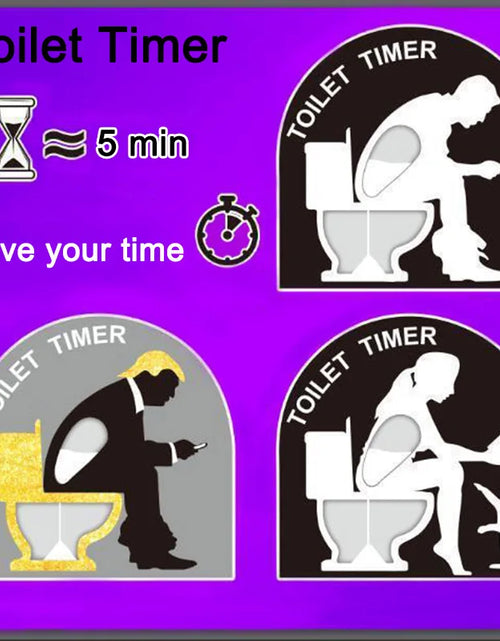 Load image into Gallery viewer, Toilet Hourglass Timer 5 Minute Restroom Sand Clock Prevent Procrastination Manage Time Countdown Birthday Christmas Funny Gift
