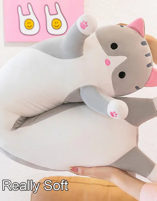 Load image into Gallery viewer, Large Cat Plush Body Pillow Creative Cute Animal Stuffed Sleeping Cushion Sofa Long Decorative Body Pillow Soft Cushion Decor
