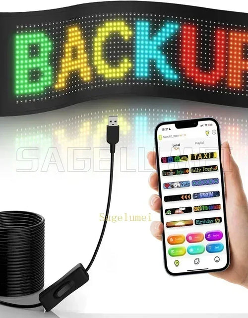 Load image into Gallery viewer, Truck Eyes RGB LED Matrix Pixel Panel Car Sign Animation DIY Programmable Bluetooth App Control LED Panel Flexible Display Light
