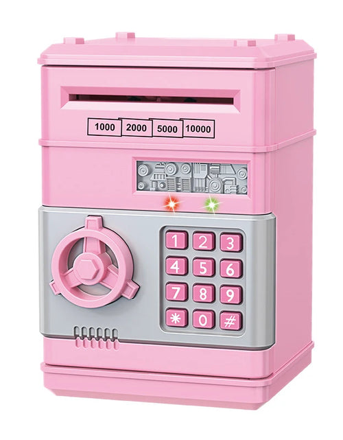 Load image into Gallery viewer, Creative Piggy Bank Automatic Mini Safe Coins Cash Saving Money Box Password Counter Code Key Lock Coin Bank ATM Child Gift
