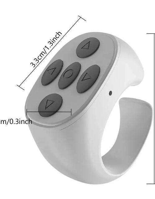 Load image into Gallery viewer, Fingertip Ring Gadget Page Turner Browsing Controller for Mobile Phone, Flipping Selfie Video Bluetooth Remote Control 
