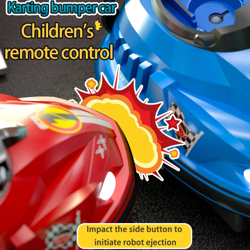 2.4G Remote Control Car with Music Light Ejecting Bumper RC Cars for Kids RC Battle Car Set of 2 Players Toys for Children Gift