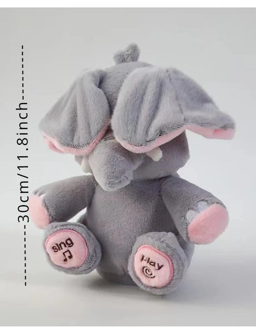 Load image into Gallery viewer, Animated Elephant Toys Plush Singing Elephant with Ears Moving Electric Plush Toy Cute Elephant Stuffed Animal Toy for Baby Gift
