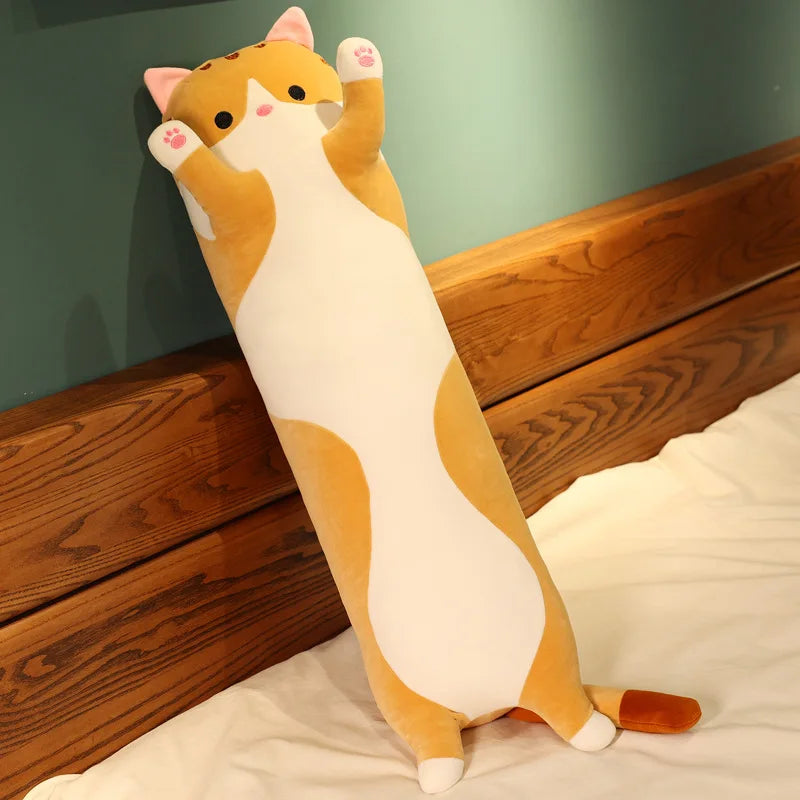 50Cm Plush Toy Cute Pillow Lazy Sleeping Cushion Cat Long Cat Cute Kawaii Dormitory School Bed Holiday Gift Sleeping Pillow