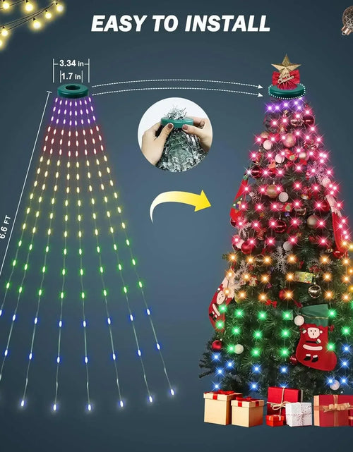 Load image into Gallery viewer, Smart Christmas Tree Lights DIY LED Fairy String Lights with APP &amp; Remote Control Garland for Tree Outdoor Garden Party Wedding
