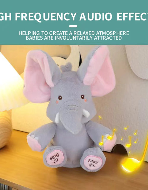 Load image into Gallery viewer, Animated Elephant Toys Plush Singing Elephant with Ears Moving Electric Plush Toy Cute Elephant Stuffed Animal Toy for Baby Gift
