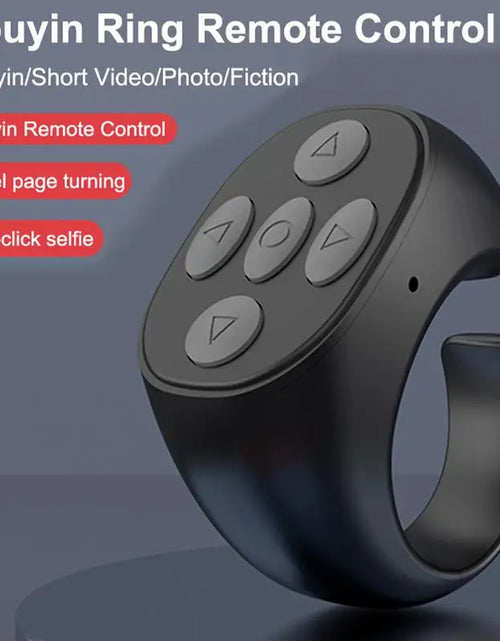 Load image into Gallery viewer, Fingertip Ring Gadget Page Turner Browsing Controller for Mobile Phone, Flipping Selfie Video Bluetooth Remote Control 
