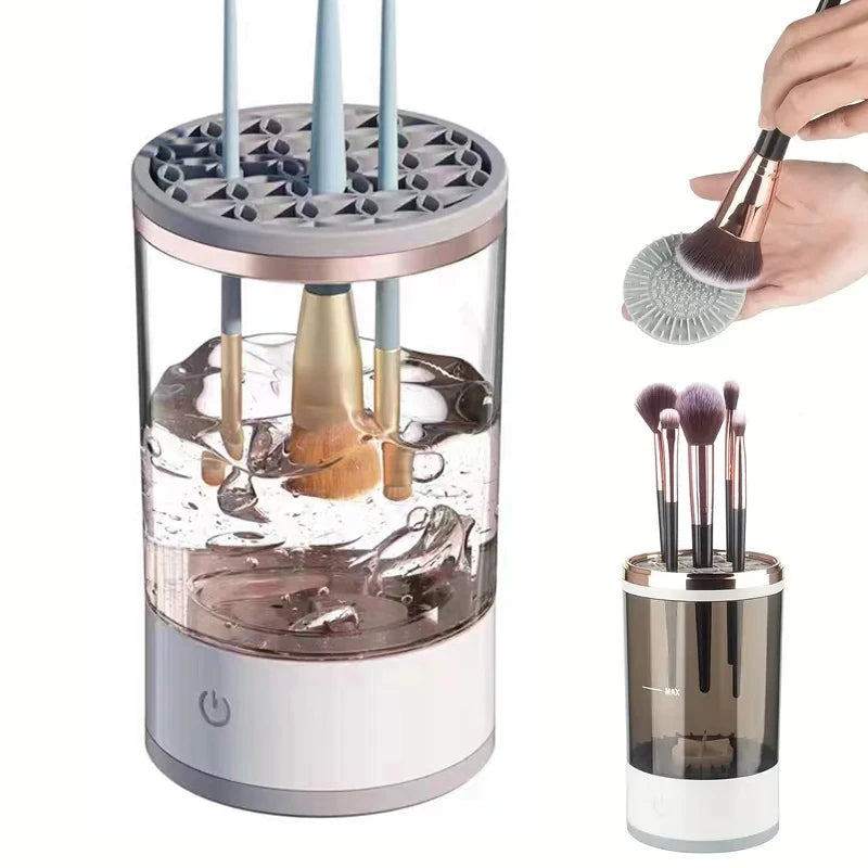 USB Plug Portable Electric Makeup Brush Cleaner with Rubber Makeup Machine Electric USB Quick Cleaner