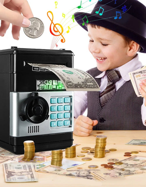 Load image into Gallery viewer, Creative Piggy Bank Automatic Mini Safe Coins Cash Saving Money Box Password Counter Code Key Lock Coin Bank ATM Child Gift
