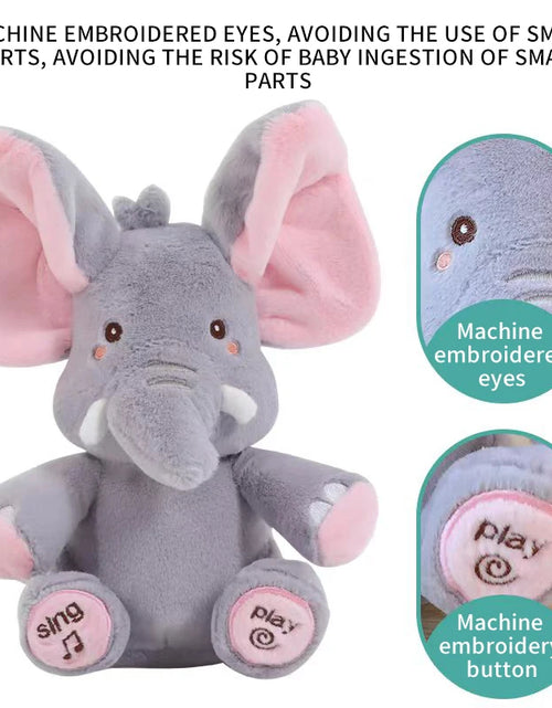 Load image into Gallery viewer, Animated Elephant Toys Plush Singing Elephant with Ears Moving Electric Plush Toy Cute Elephant Stuffed Animal Toy for Baby Gift
