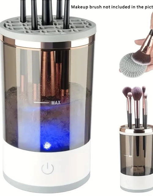 Load image into Gallery viewer, USB Plug Portable Electric Makeup Brush Cleaner with Rubber Makeup Machine Electric USB Quick Cleaner
