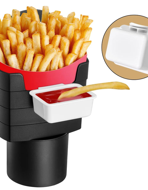 Load image into Gallery viewer, Car Accessories French Fry Holder with Mounting Holds Fries Chips, Ketchup, Sauce &amp; More
