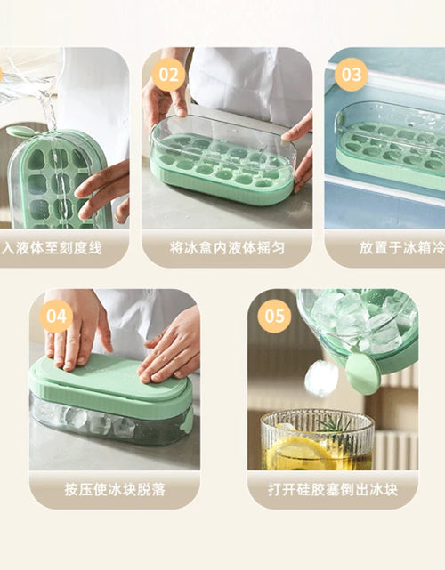 Load image into Gallery viewer, 8Grid Portable Water Injection Ice Tray Mold Food Grade Silicone Press Type Ice Cube Tray Mold DIY Ice Maker Ice Cube Tray
