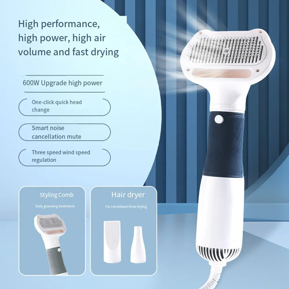 110V Puppy Pet Hair Dryer Drying Brush Hair Comb Dog Grooming Hairdressing