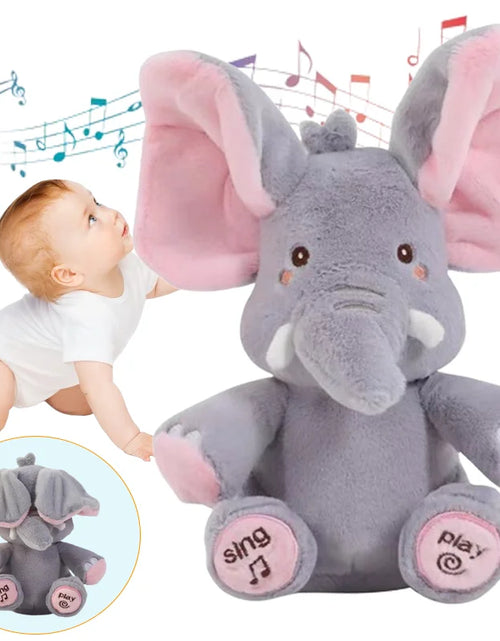 Load image into Gallery viewer, Animated Elephant Toys Plush Singing Elephant with Ears Moving Electric Plush Toy Cute Elephant Stuffed Animal Toy for Baby Gift
