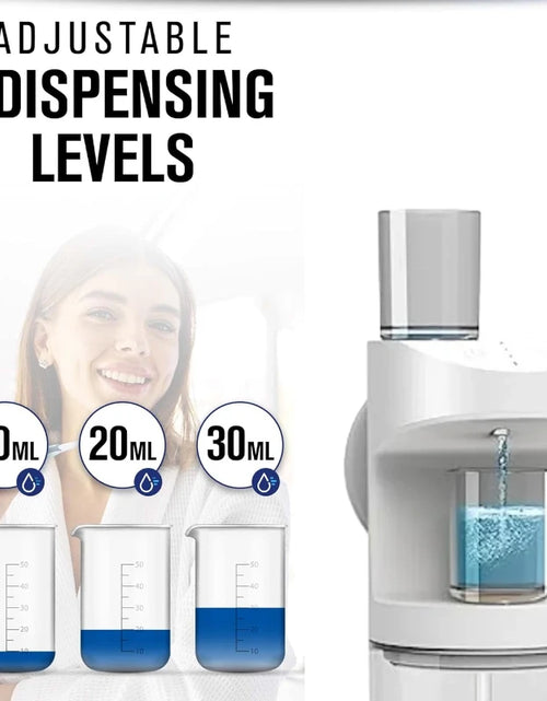 Load image into Gallery viewer, 550Ml Automatic Mouthwash Dispenser Rechargeable Mounted Mouth Wash Dispensers 3 Dispensing Levels with Magnetic Cups Storage
