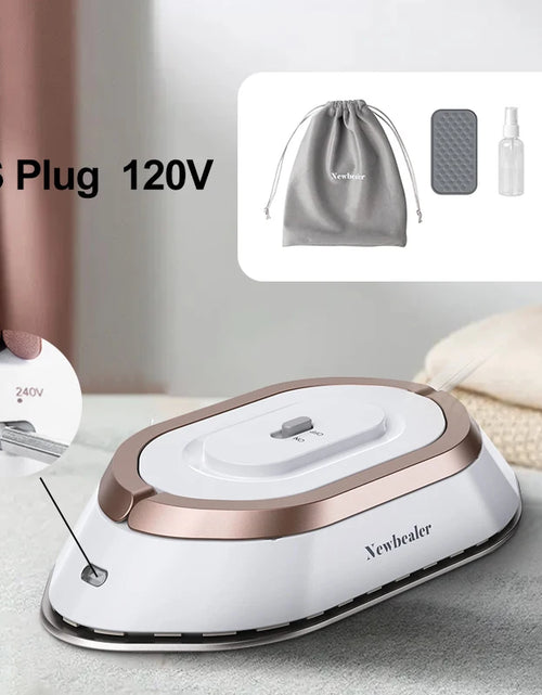 Load image into Gallery viewer, Handheld Mini Electric Dry Iron 120V/220V Dual-Voltage 30S Heat Non-Steam Garment Irons for Clothes Portable Lightweight Travel
