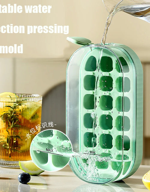 Load image into Gallery viewer, 8Grid Portable Water Injection Ice Tray Mold Food Grade Silicone Press Type Ice Cube Tray Mold DIY Ice Maker Ice Cube Tray
