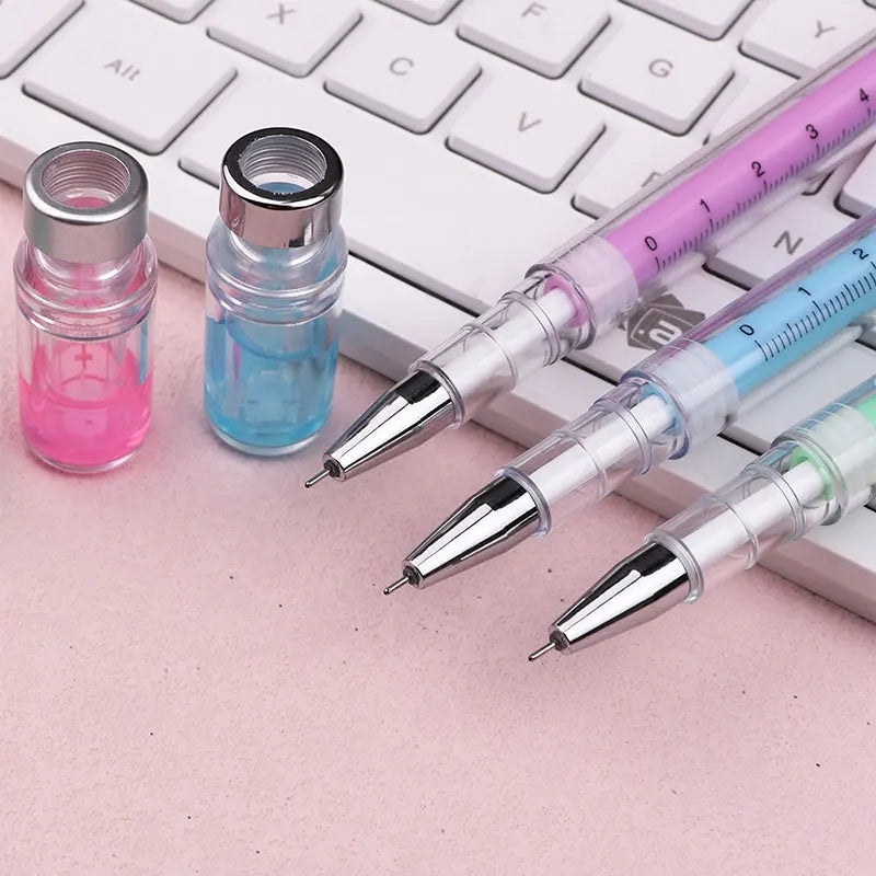 9 Pcs New Design Syringe Shaped Gel Ink Pen Signature Pen for Doctor Nurse