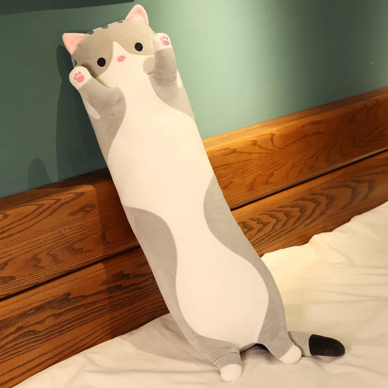 50Cm Plush Toy Cute Pillow Lazy Sleeping Cushion Cat Long Cat Cute Kawaii Dormitory School Bed Holiday Gift Sleeping Pillow