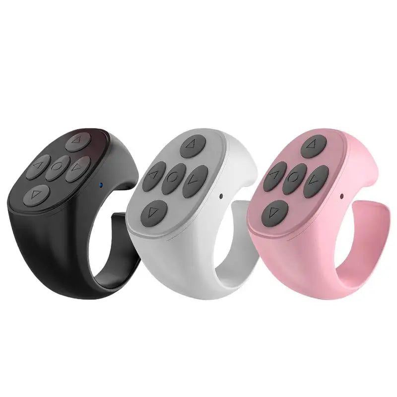 Fingertip Ring Gadget Page Turner Browsing Controller for Mobile Phone, Flipping Selfie Video Bluetooth Remote Control 