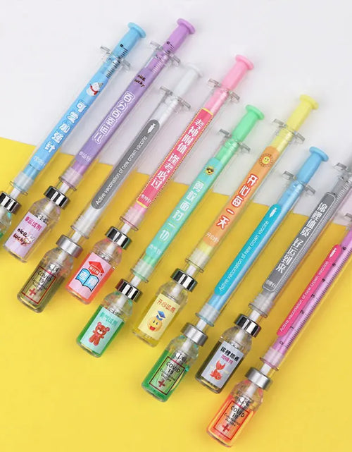 Load image into Gallery viewer, 9 Pcs New Design Syringe Shaped Gel Ink Pen Signature Pen for Doctor Nurse
