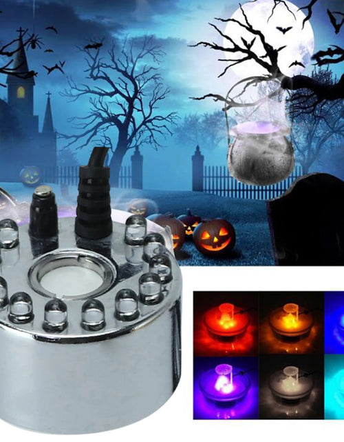 Load image into Gallery viewer, 2023 Halloween Mini LED Pumpkin Light Fogger Water Fountain Pond Fog Machine Atomizer for Halloween Christmas Party Decoration
